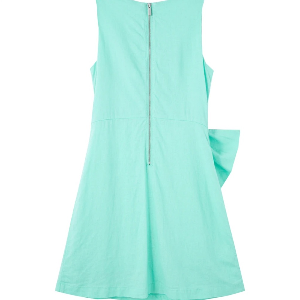 Mint Green Drape Wrap Dress - Picture 3 of 4